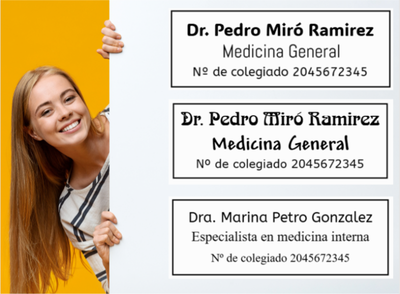 Sello para médico colegiado