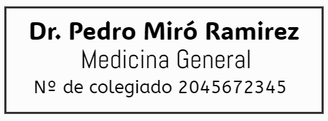 sello personalizado medico colegiado